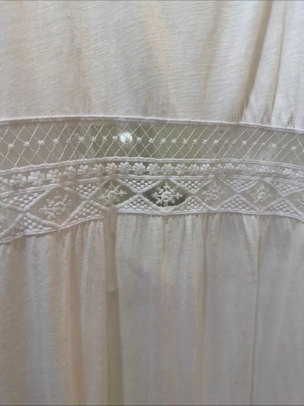 Women’s White Lace-Trim Swim Coverup Kimono with Waist Tie